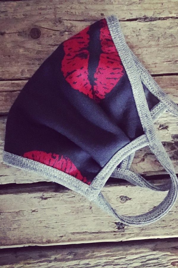 The Red Kissed Face Mask