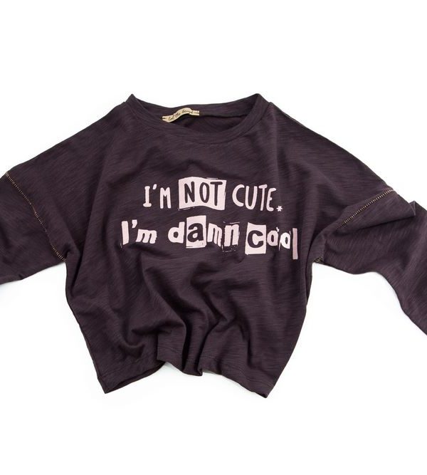 The Purple I'm Not Cute LongS T-shirt