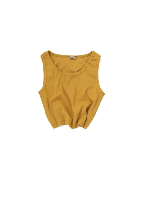 The Mustard Cropped Rib Tank Top
