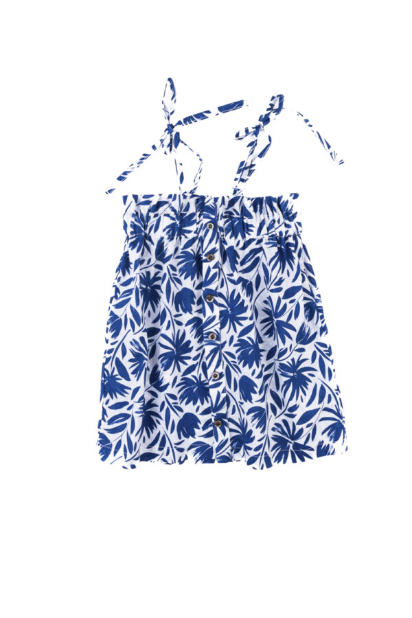 The Deep Blue Floral Dress